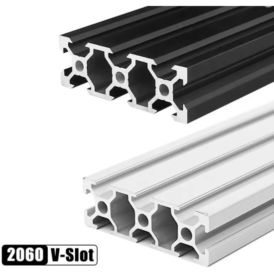 2060 V-Slot Aluminum Extrusion Profiles 100-2000mm EU Standard Aluminum Linear Rail Guide for CNC Router Machine 3D Printer