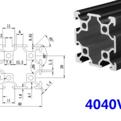 4040 V-Slot Aluminum Extrusion Profiles 100-2000mm EU Standard Aluminum Linear Rail Guide for CNC Router Machine 3D Printer