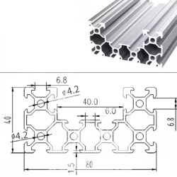 4080 cBeam V-Slot Aluminum Extrusion Profiles 100-2000mm EU Standard Aluminum Linear Rail Guide for CNC Router Machine 3D Printer