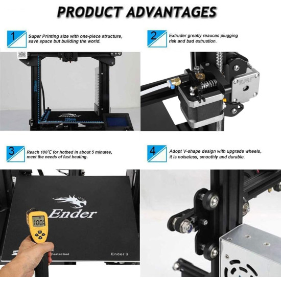 Creality Ender 3 3D Printer - Printing Size 220*220*250mm