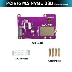 PCIe to M.2 NVME SSD Expansion Board Raspberry Pi 5 High Speed Gen 2 3 M. 2