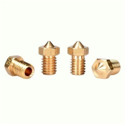 3D Printer V6 M6 Threaded brass Nozzle 0.2/0.3/0.4/0.5/0.6/0.8/1.0mm for 1.75