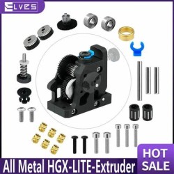 HGX-LITE-Extruder Dual Gear Extruder Hard Steel Reduction Gear High Speed Motor + nema 14