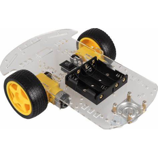 2WD Transparent Smart Motor Robot Car Battery Chassis Kit for Arduino