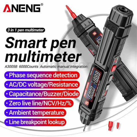 ANENG A3005B Multimeter Detections Pen Type True RMS Meter Multimeters Pen Auto AC/DC Voltage Instant Testers Detector Tools