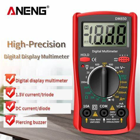 ANENG DM850 1999 Counts Digital Multimeter Eletric Professional Automatic AC/DC Votage Tester Current Ohm Ammeter Detector Tools