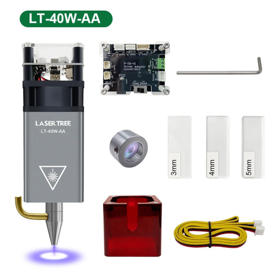 40W TTL Laser Module 450nm Blue Laser Head for Laser Cutter Engraver Machine DIY lasertree